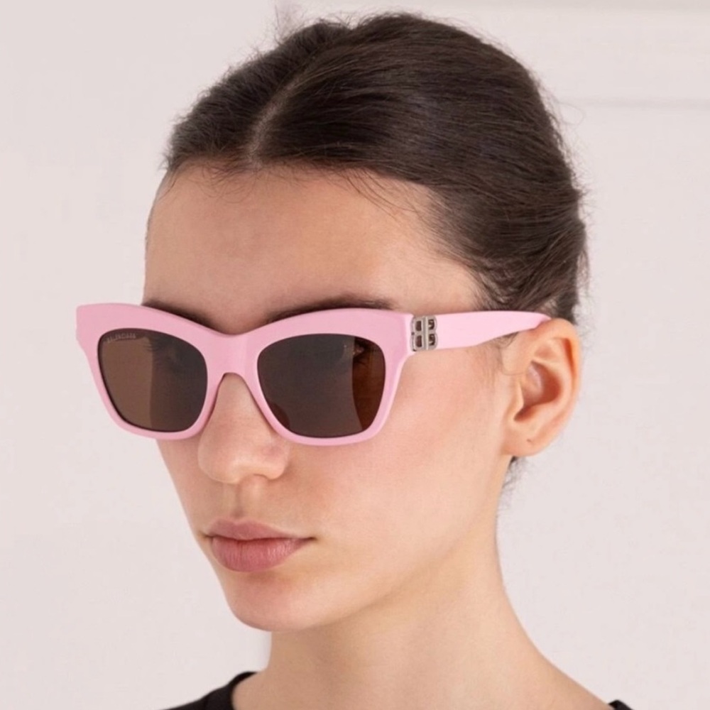 NEW BALENCIAGA CAT EYE PINK SUNGLASSES BALENCIAGA BB0132S 003 - Picture 6 of 12